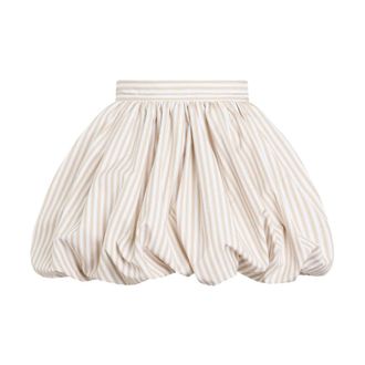 Patou Short Skirts, female, Multicolor, Size: XS Cotton Striped Mini Bloomer Skirt