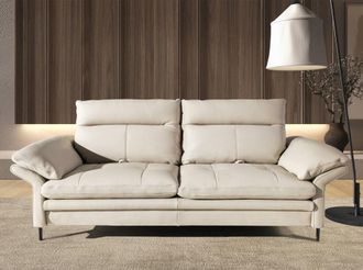 Angel Cerd&aacute; Sof&aacute; 3 plazas piel gris taupe