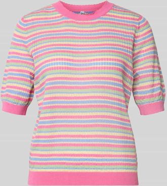 Pieces Slim Fit T-Shirt aus reiner Bio-Baumwolle Modell DIANA in Pink, Gr&ouml;&szlig;e XL