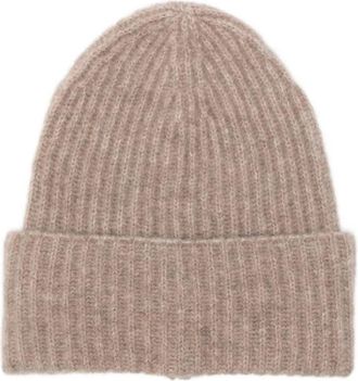 Roberto Collina Accessories, male, Gray, ONE SIZE, Beige Ribbed Folded Brim Hat