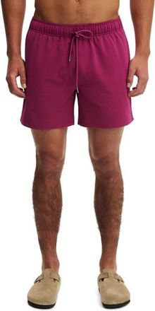 Cotton On Mens Stretch Swim Short in Raspberry Seersucker at Nordstrom, Size Medium