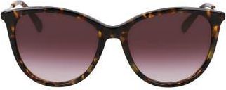 Longchamp 55mm Gradient Tea Cup Sunglasses in Dark Havana at Nordstrom Rack