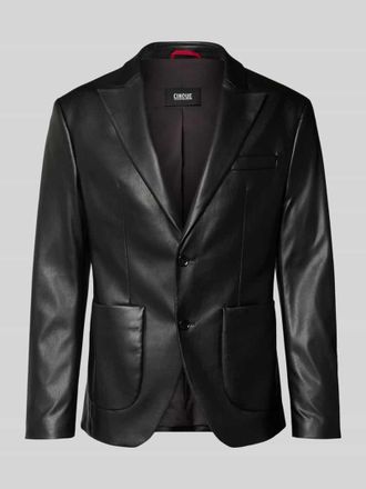 Cinque 2-Knopf-Sakko in Leder-Optik Modell DRAGO in Black, Gr&ouml;&szlig;e 102