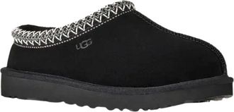 UGG Tasman II 1174470-BLK Slippers Womens Black Suede Sheepskin Slip On GUG37