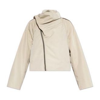 Rick Owens Light Jackets, female, Beige, Size: ONE SIZE Jacket with Decorative Scarf