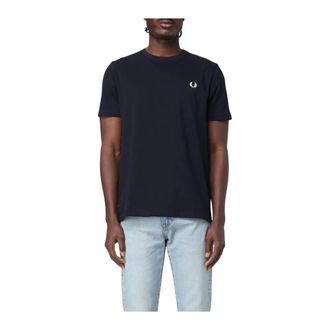 Fred Perry T-Shirts, male, Blue, S, Classic Short Sleeve Crew Neck Tee