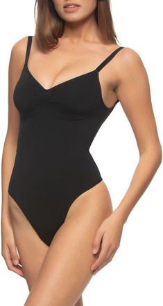 Felina Low Back Shaping Bodysuit in Black at Nordstrom, Size X-Large
