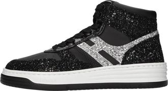 Hogan H630 Basket Sneakers - Dames - Sneakers - Zwart - 38 1/2 EU - Leer - Schoenen