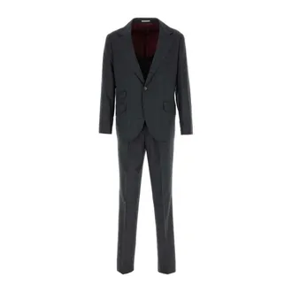 Brunello Cucinelli Traje de Franela de Corte Relajado - Suits - Hombre - Gris - XL