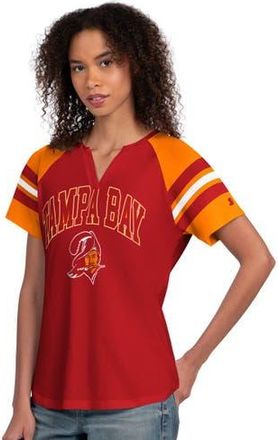 Starter Womens Starter Red Tampa Bay Buccaneers Game On Notch Neck Raglan T-Shirt at Nordstrom, Size X-Large