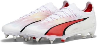 Puma Mens Cloud Ultra Ultimates.1 Soft Ground Football Boots White/Pink 12 UK