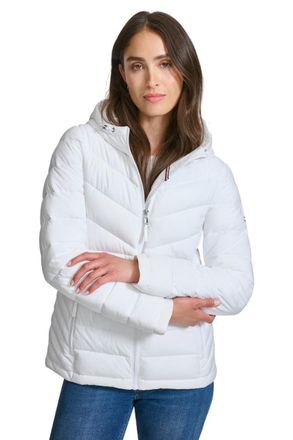 Tommy Hilfiger Womens Essential Lightweight Packable Puffer Jacket, White, XL