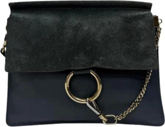 Chlo&eacute; Pre-owned Cross Body Bags, female, Blue, Size: ONE SIZE Pre-owned Medium Faye Shoulder Bag
