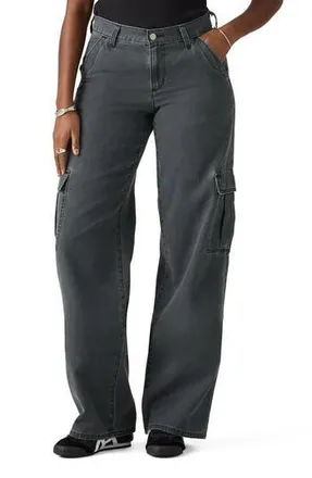 Levi's Superlow Loose Fit Twill Cargo Pants in Meteorite Pigment at Nordstrom Rack, Size 24 X 32