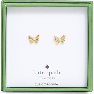 Kate Spade New York butterfly stud earrings in Blue/Multi Gold at Nordstrom Rack
