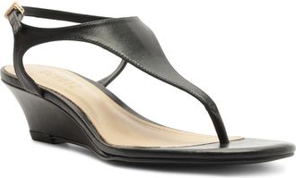 Schutz Lys Ankle Strap Wedge Sandal in Black at Nordstrom, Size 10.5