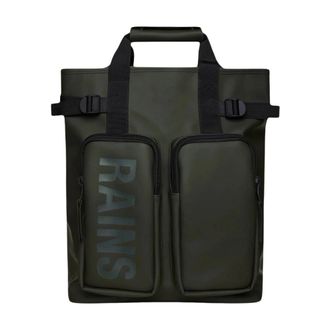 Rains Texel Tote Backpack - unisex - Tassen - Groen - Maat: ONE Size Zijde