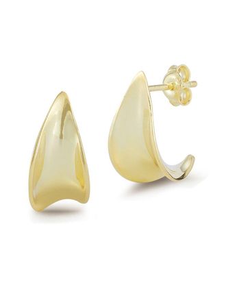 Chloe and Madison Jewelry 14K Over Silver Concave Earrings