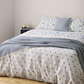 Textura Funda n&oacute;rdica algod&oacute;n percal 180 hilos estampado marino azul. Algod&oacute;n