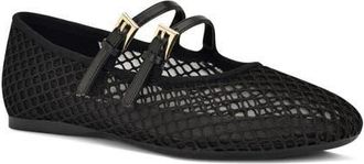 Nine West Keira Mary Jane Flat in Black at Nordstrom, Size 7