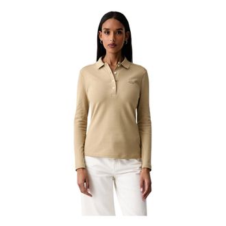 Lacoste Long Sleeve Tops - Dames - Tops - Beige - Maat: S