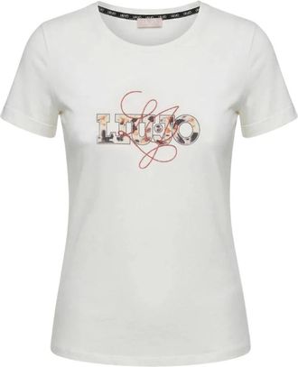 Liu Jo ECS Moda T-Shirt - Dames - T-shirts - Wit - XL - Katoen - Tops