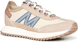 Moncler Mens Sneakers Pacey2 Beige Suede And Nubuck Calf Leather Trainers