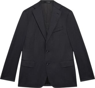 Brooks Brothers Klassieke blazer van maagdelijke wol - Heren - Business blazers - Grijs - L - Wol - Kostuums
