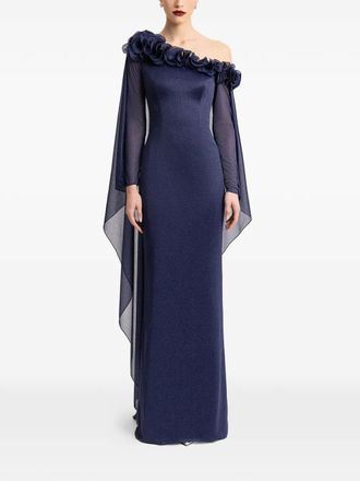 Gemy Maalouf Asymmetrische avondjurk - Blauw