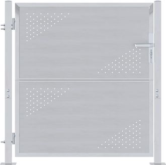 vidaXL Puerta De Jard&iacute;n Plateado 85 X 97 Cm Acero Inoxidable Vidaxl