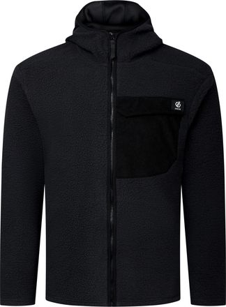 Dare 2B Dare 2B Heren Firn Borg fleecejas met capuchon (Zwart)