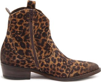 Mimmu Schoenen, Dames, Bruin, 37 EU, Vintage Effect Luipaardlaarzen