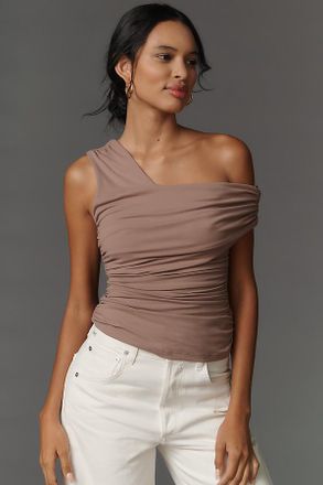Susana Monaco Off-Shoulder Ruched Tank Top