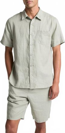 Vince Mens Short Sleeve Shirt In Matcha