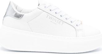 Twin-Set platform leather sneakers - women - Leather - 41 - White