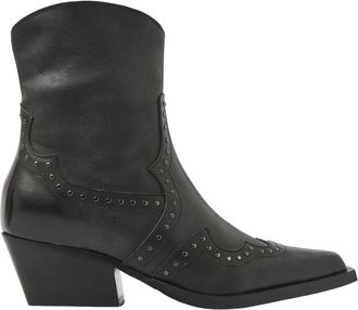VIA VAI Do Felix zwarte enkellaarsjes - Dames - Cowboylaarzen - Zwart - 41 EU - Leer - Schoenen