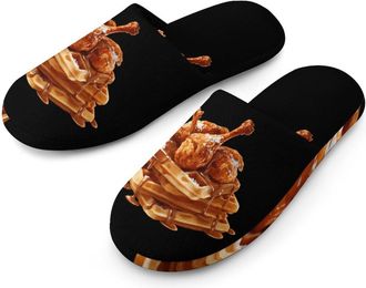 Generic Waffles Fried Chicken Legs Mens House Slippers Slip Indoor Slipper On Shoes Warm Outdoor