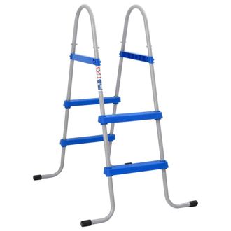 vidaXL Escalera Para Piscina Elevada Acero Y Pl&aacute;stico 84 Cm Vidaxl