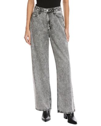 Rag & Bone Featherweight Logan Mid-Rise Slate Grey Wide Leg Jean