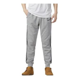 adidas Classic logo Printing Drawstring Sports Long Pants Gray DQ3077