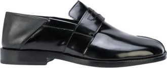 Maison Margiela Gepolijste leren loafers - Dames - Loafers - Zwart - 39 EU - Leer - Schoenen