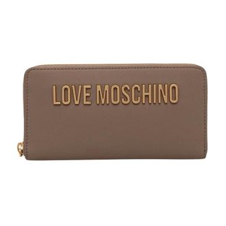 Love Moschino Klassieke Portemonnee - Dames - Accessoires - Bruin - Maat: ONE Size Leer