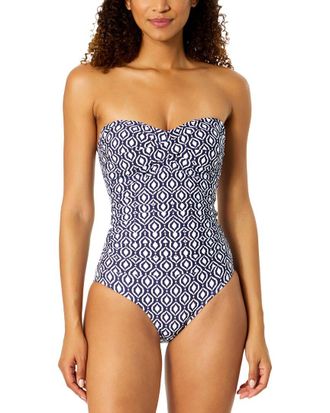 Anne Cole Twist Front Strapless One-Piece