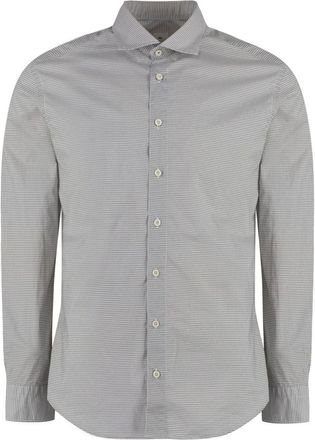 Bastoncino Bedrukt Katoenen Overhemd - Heren - Casual Overhemden - Veelkleurig - 3XL - Katoen - Overhemden
