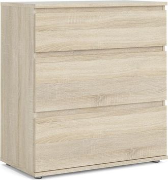 Dmora Cajonera Con Tres Cajones, Color Roble, 76 X 83 X 40 Cm, Con Embalaje Reforzado - Dmora