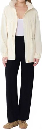 Soia & Kyo Raven Straight Fit Utility Jacket In Sidewalk Chalk