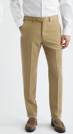 Emporio Armani Tan Flat Front Suit Pants at Nordstrom, Size 38 Us