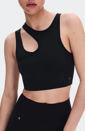 On Studio Asymmetric Crop Tank in Black at Nordstrom, Size X-Small