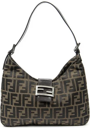 Fendi Pre-owned Womens Front Slip Pocket Hobo Shoulder bag - Tan - One Size