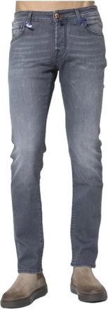 Jacob Cohen Slim Washed Grey Jeans - Heren - Skinny Jeans - Blauw - W30 - Katoen - Jeans